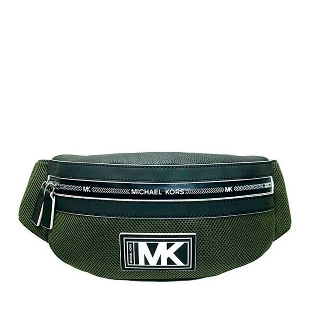 S Michael Kors Cooper Belt Bag Olive Green / Black 37U0LCOY0L NWT $278 Retail - Picture 2 of 10